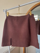 Load image into Gallery viewer, Aura Slit knit Skirt in Brown
