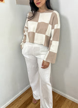 Load image into Gallery viewer, Collete beige light cropped sweater
